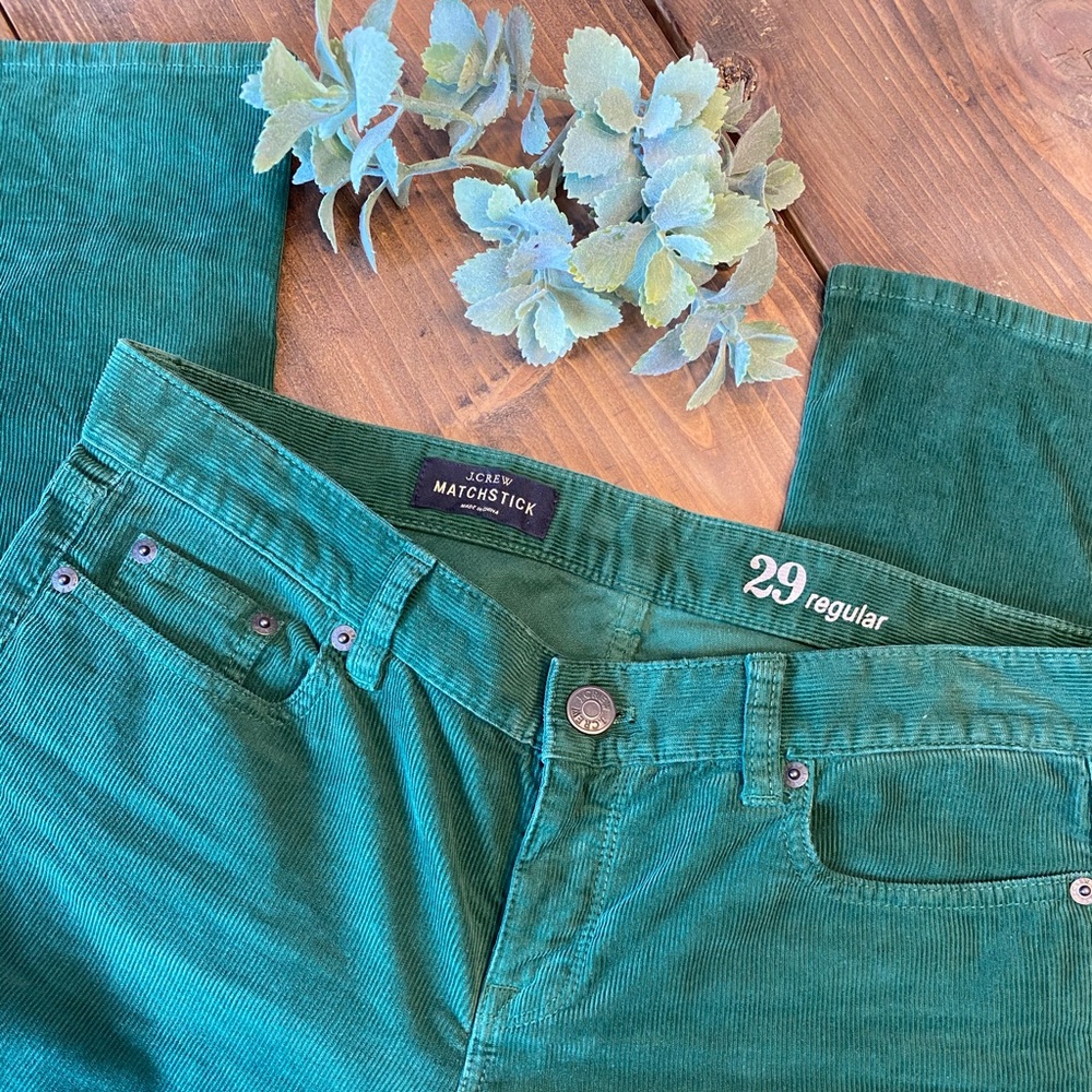 J. Crew emerald green cord pants